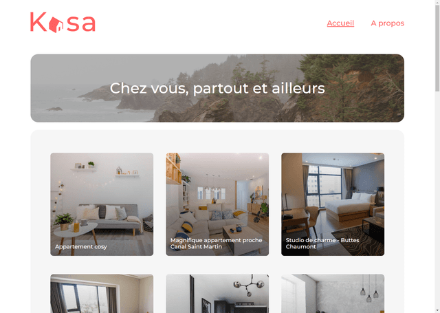 Capture d'écran du site Kasa